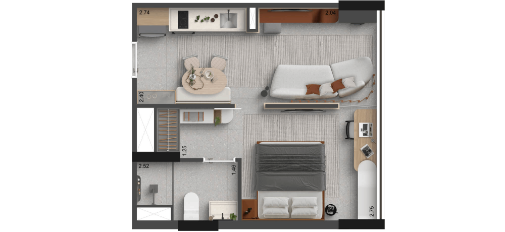 35 M² | 1 DORM. COM VAGA*