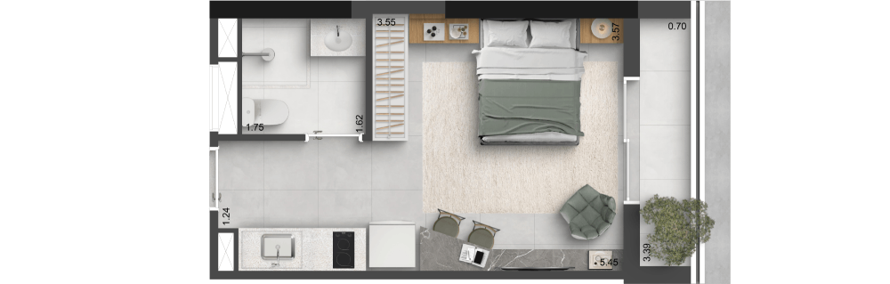 27,40 M² | STUDIO