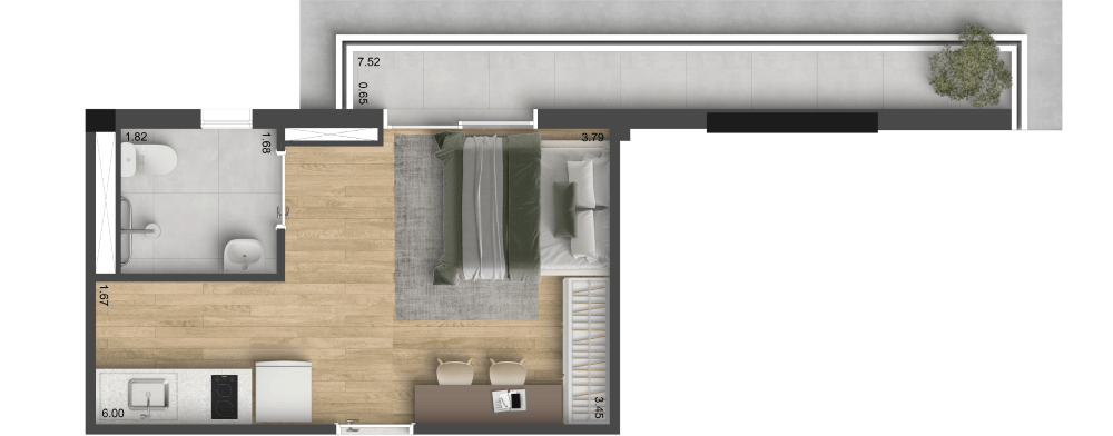 32,80 M² | STUDIO